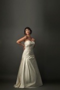 Weddingbuy Backless Lace Up Satin Appliques Ivory Plus Size Wedding Dress