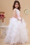 Royal A line Sleeveless Organza Natural waist Sash White Flower Girl Dress