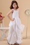 Sleeveless Chic Strap Pick up skirt White Flower Girl Dress