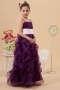 Organza Straps Empire Pick up skirt Sash Flower Girl Dress