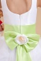 White Tea length Tulle Bateau Sleeveless Sash Bow Flower Girl Dress