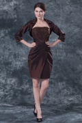 Strapless Embroidery Beading Elegent Taffeta Mother of the Bride Dress With Jacket
