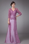 Beautiful V-neck Lace Beading Mother of the Bride Dress