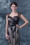 Elegant Black Tulle Sheath A Line Square Long Evening Dress