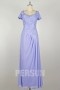 Delicate Lace&Chiffon A line V neck Neckline Full Length Beaded Mother of the Bride Dress