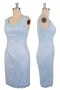 Elegant knee length sheath scoop Mother of the Bride Dress With First Class Fabric