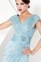 Gorgeous Chiffon & Lace A Line V Neckline Mother of the Bride Dress