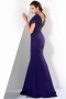 Glamorous Chiffon A Line V Neckline Full Length Mother of the Bride Dress With Buckle