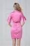 Satin Sheath Strapless Decorative Buttons Short Mother of the Bride Dress