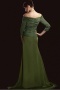 Fabulous Charmeuse&Chiffon A line Off the shoulder Neckline Floor Length Mother of the Bride Dress