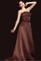 Fabulous Satin A line Strapless Sweep Brush Train Lace Appliques Mother of the Bride Dress With Beadings and Sequins.