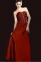 Chic Taffeta A Strapless Long Mother of the Bride Dress With Lace Appliques
