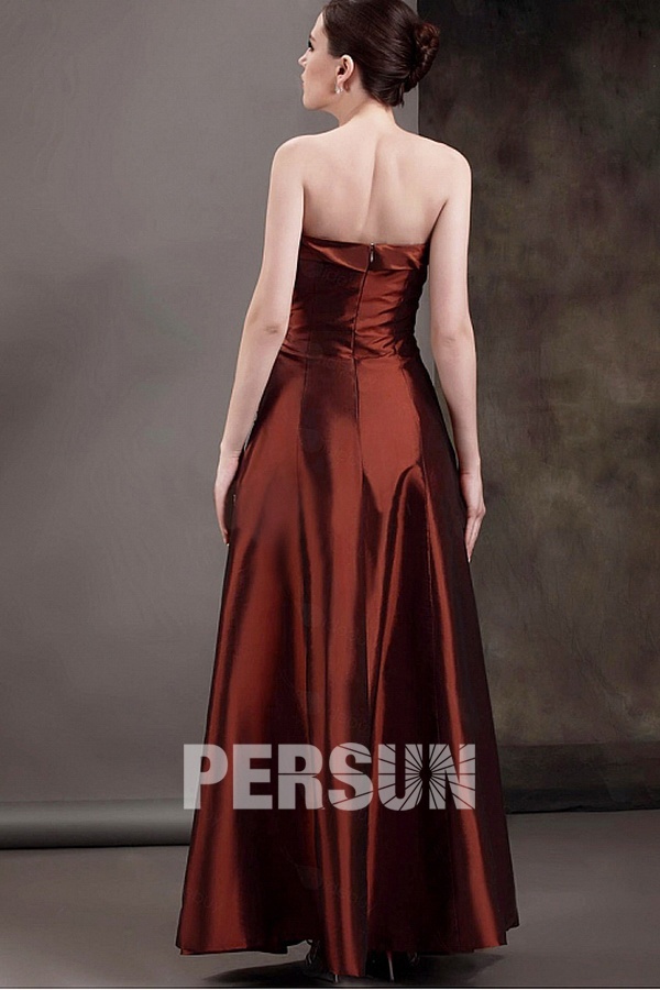 Attractive Taffeta Strapless With Sequins Floor Length Mother of the Bride Dress