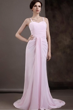 Charming Chiffon Sheath Sweetheart Strapped Mother of the Bride Dress With Tulle Shawl