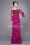 Chic Sequin Long Sleeve Floor Length Mother of the Bride Dress