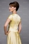 Cap Sleeves Beaded Ruched Satin Mother of the Bride Dress
