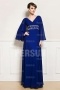 Long Sleeves Beaded Chiffon Mother of the Bride Dress