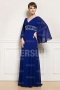 Long Sleeves Beaded Chiffon Mother of the Bride Dress