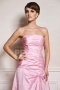 Sexy Lace Up Pink Ruffles Taffeta Full Length Formal Dress