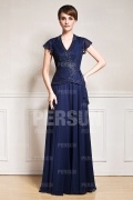 Beaded top Cap sleeves Mother dress for Wedding Party
