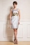Sequin waist Gray short formal dress