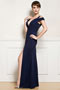 Sexy Split front Low V Backless Chiffon Evening Gown