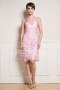 Pink Knee length Mother of the bride dress with jacket