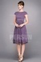 Simple Knee Length Short Sleeve Mother of the Bride Dress