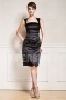 Sexy Black Strapless Knee Length Mother of the Bride Dress