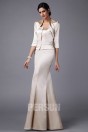 Elegant White Tone Mermaid Full Length Mother of the Bride Dress With Jacket