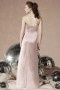 Gorgeous Pleats Sweetheart Strapless Satin Column Formal Bridesmaid Dress