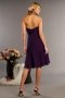 Ruching Sweetheart Chiffon Purple Knee Length Formal Bridesmaid Dress