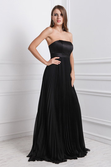 A-line Strapless Ruched Floor Length Bridesmaid Dress