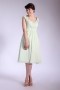 Ruching Chiffon Straps Knee Length Mint Formal Bridesmaid Dress