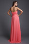 Simple Strapless Ruched Chiffon Long Formal Bridesmaid Dress