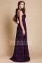 Simple Ruched Halter Empire A line Chiffon Long Formal Bridesmaid Dress