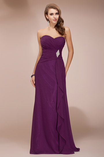 purple formal dress