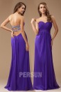 Sexy Backless Ruched Empire A line Chiffon Long Formal Bridesmaid Dress