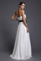 Elegant Bowknot Strapless Empire Chiffon A line Long Formal Bridesmaid Dress