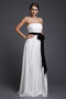 Elegant Bowknot Strapless Empire Chiffon A line Long Formal Bridesmaid Dress