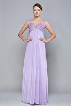 Sexy Strap Sequins Purple Tone Beading Floor Length Formal Dress