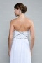 Chic Strapless Beading Chiffon White Floor Length Formal Dress