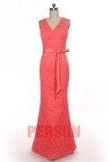 Inexpensive Cap Sleeves Open Back Trumpet Lace Evening Dress