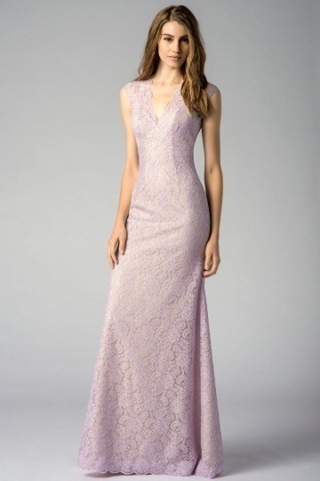 lilac lace mermaid bridesmaid dress