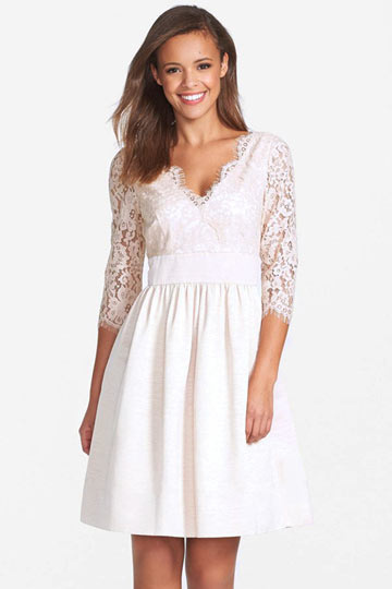 white  lace bridesmaid dress