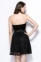 Sexy Black Sweetheart Strapless Short Lace Formal Bridesmaid Dress