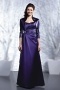 Modern A Line Satin Strapless Lace Up Long Purple Formal Bridesmaid Dress