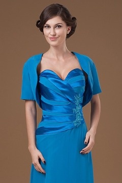 Blue Short Chiffon Wrap