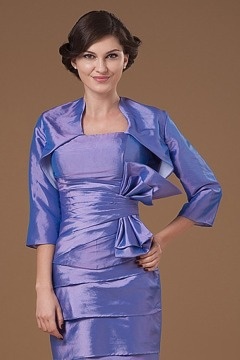 3 4 Length Sleeves Taffeta Wrap