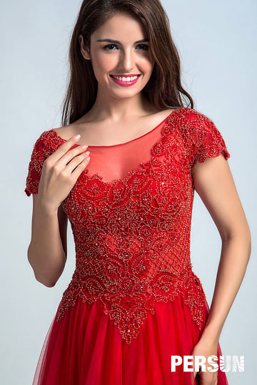 Elegant-Rot-Lang-Alinie-Abendkleid-persunkleid